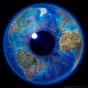 World in eye